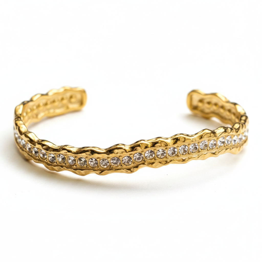 Sera Serpent Wave Cuff in 18K gold PVD-plated stainless steel for a spooky-chic Halloween look