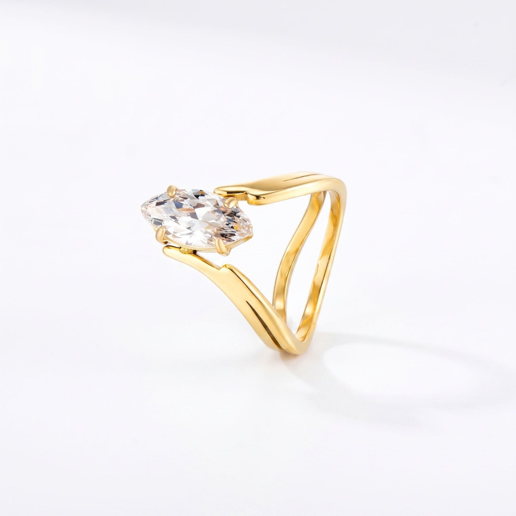 Marquise Zircon Ring India | Elle Horse Eye Ring | Pretty Shimmering Things