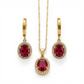Elena Ruby Glow Jewelry Set