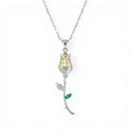 Lila Petal Glow Necklace