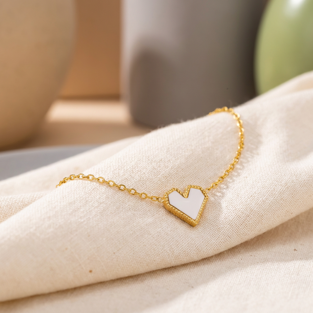 Lumiere Enamel Heart Bracelet