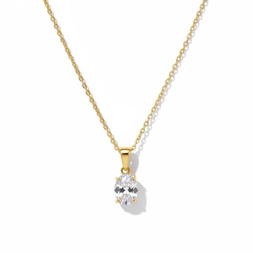 Chloe Oval Zircon Necklace