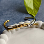 Twist Duo Open Bangle