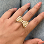 Madison Pearl Bow Open Ring