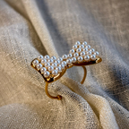 Madison Pearl Bow Open Ring
