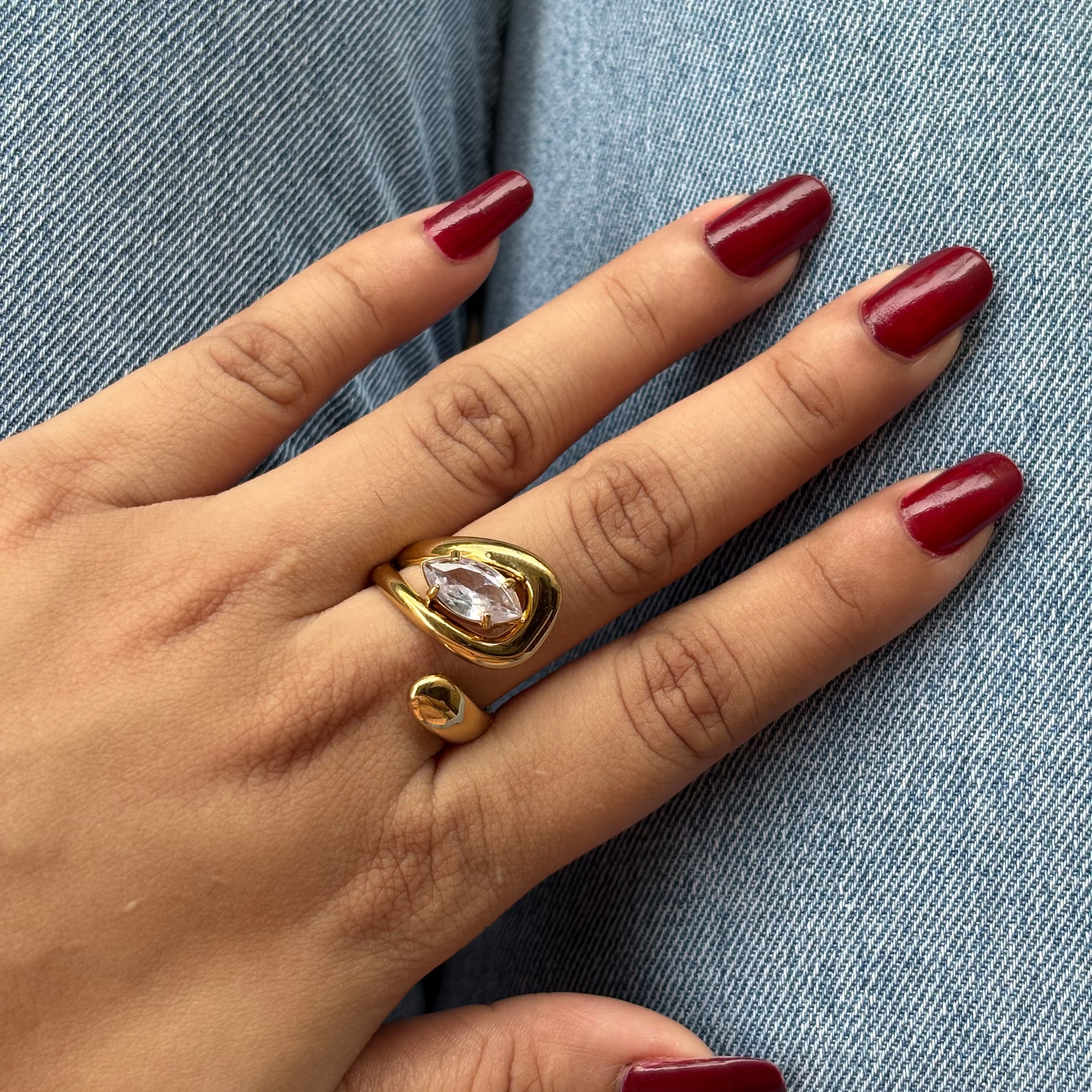Zaria Sculptural Open Ring