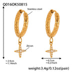 Clara Luxurious Zircon Tassel Earrings size diagram showing dimensions