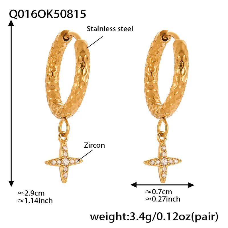 Clara Luxurious Zircon Tassel Earrings size diagram showing dimensions
