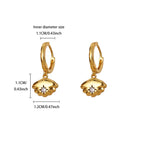 Celeste Zircon Charm Earrings size diagram showing dimensions