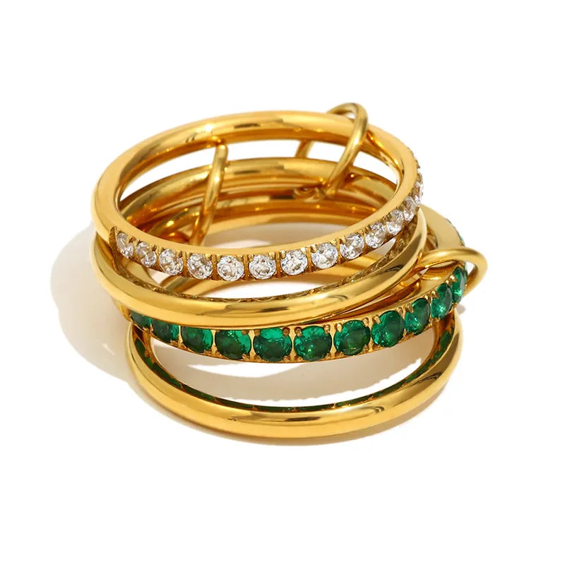 Serena Linked Ring, close-up on a display