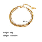 Isabella Rhinestone Bracelet size diagram showing dimensions