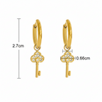 Meher Crystal Key Drop Earrings