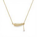 Golden Leaf Glow Necklace