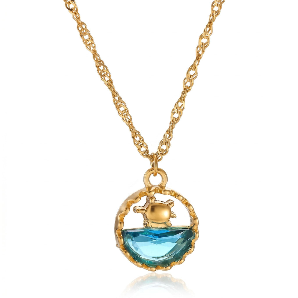 Selene Turtle Pendant Necklace