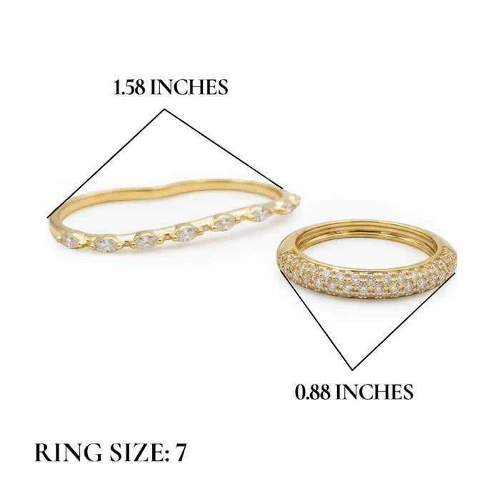 Camille Gleam Ring Set