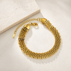 Elowen Multi-Strand Gold Bracelet in gold-tone finish, product shot on white background