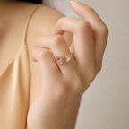 Rosalie Pink Duet Open Ring