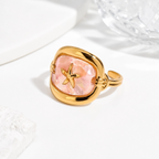 Nisha Pink Starfish Open Ring