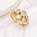 Gemma Zircon Cluster Open Ring