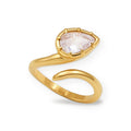 Naomi Serpent Pear Open Ring on white