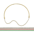 Celeste Crystal 4 in 1 Choker Necklace in gold-tone finish, product shot on white background
