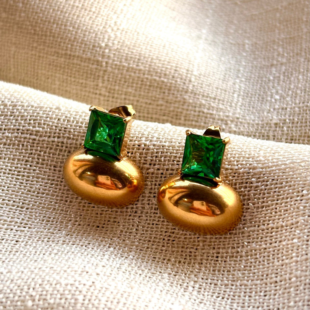 Tara Zircon Drop Earrings, styled flat lay