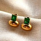 Tara Zircon Drop Earrings, styled flat lay