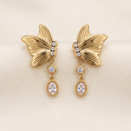 Noa Butterfly Earrings, styled flat lay