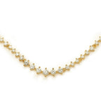Emery Double-Layer Zircon Necklace, close-up of the stone detail
