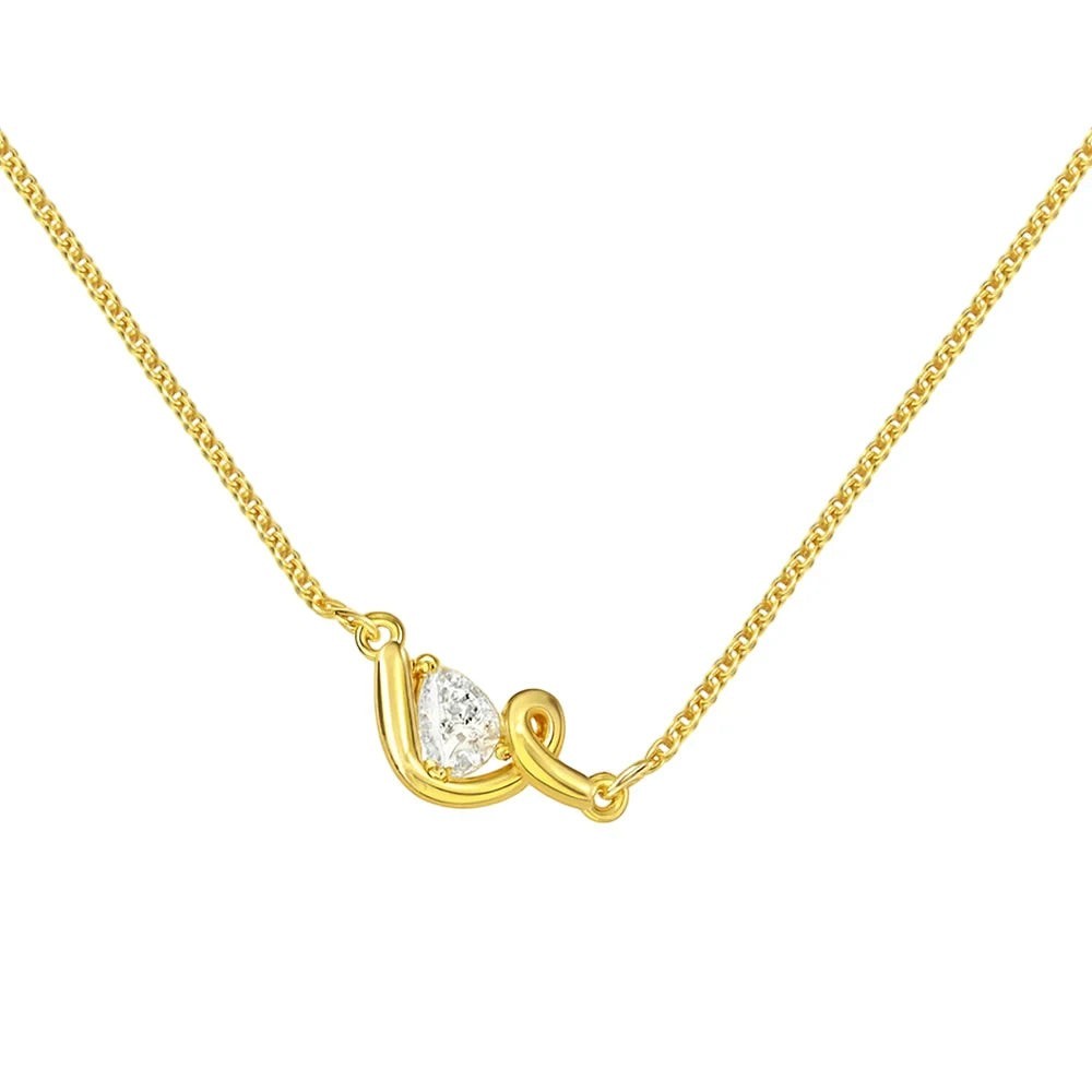 Emery Double-Layer Zircon Necklace, close-up of the chain detail