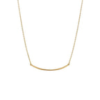 Sunrise Curve Minimal Necklace in 18K gold PVD-plated finish, product shot on white background