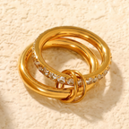 Sloane Double Ring, styled flat lay