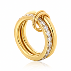 Sloane Double Ring in 18K gold-plated finish, product shot on white background