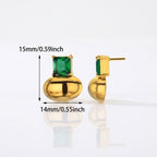 Tara Zircon Drop Earrings size diagram showing dimensions