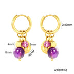 Orchid Charm Hoop Clips size diagram showing dimensions