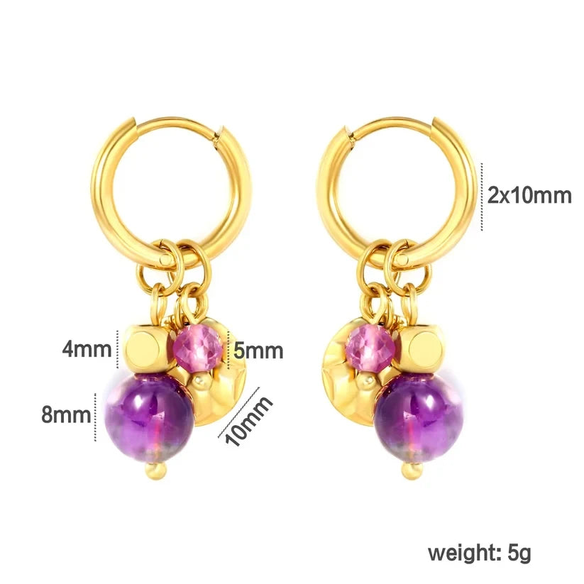 Orchid Charm Hoop Clips size diagram showing dimensions