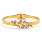 Sola Bubble Luxe Bangle in 18K gold PVD-plated finish, product shot on white background