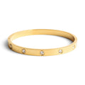Stella Vintage Sparkle Bangle in 18K gold PVD-plated finish, product shot on white background