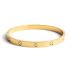 Stella Vintage Sparkle Bangle in 18K gold PVD-plated finish, product shot on white background