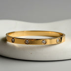 Stella Vintage Sparkle Bangle, close-up on a display