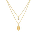 Stella Starry Layered Necklace in gold PVD-plated finish, product shot on white background