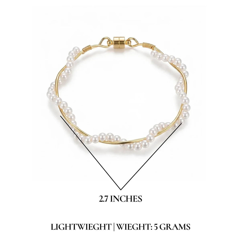 Madison Pearl Twist Bracelet size diagram showing dimensions