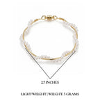 Madison Pearl Twist Bracelet size diagram showing dimensions