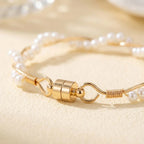 Madison Pearl Twist Bracelet, styled flat lay