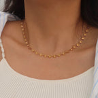 Saanvi Heart Link Necklace – 18K gold-plated necklace, view 3