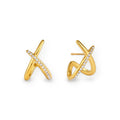 Talia Crisscross Sparkle Studs on white